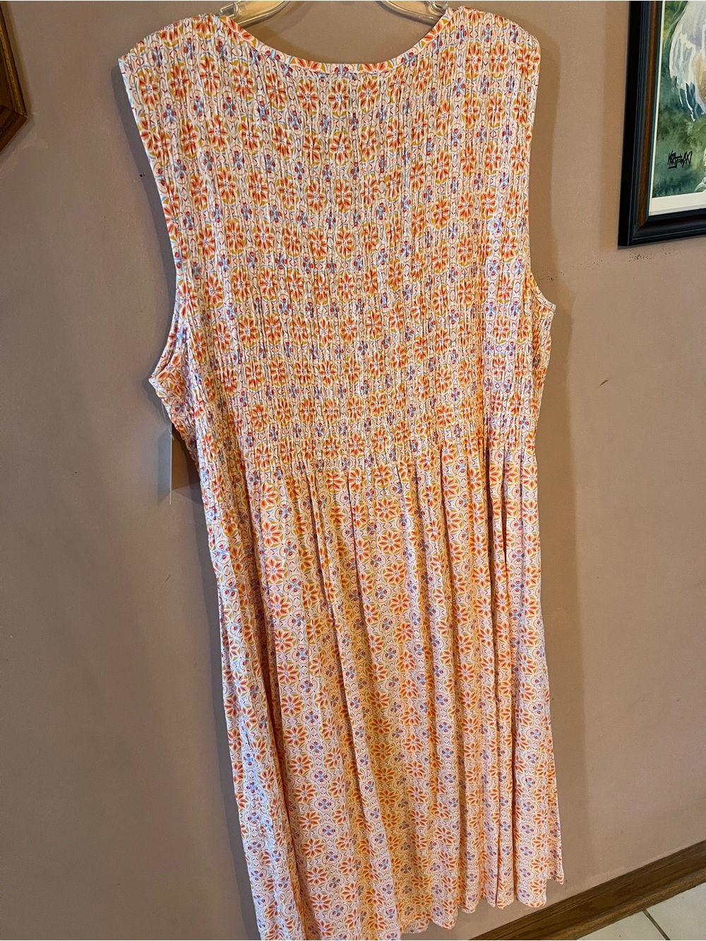 Croft & Barrow sleeveless smocked maxi dress, 3X, NWT. - Picture 5 of 7